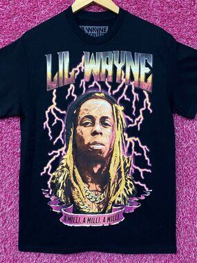 Reason Lil Wayne A Milli Lightning Black T-Shirt Medium